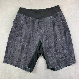 Lululemon Mens Shorts Small Matchstick Asphalt Grey Black T.H.E. Linerless 9"
